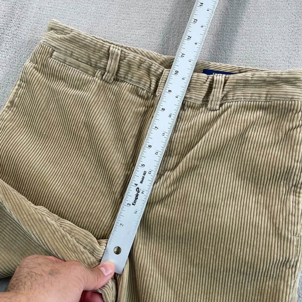 Polo Ralph Lauren Cord‎ Corduroy Pants Trousers Women 28x29 (Tag 16) Beige Pony
